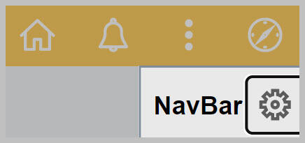 Screenshot of the BCF NavBar settings button