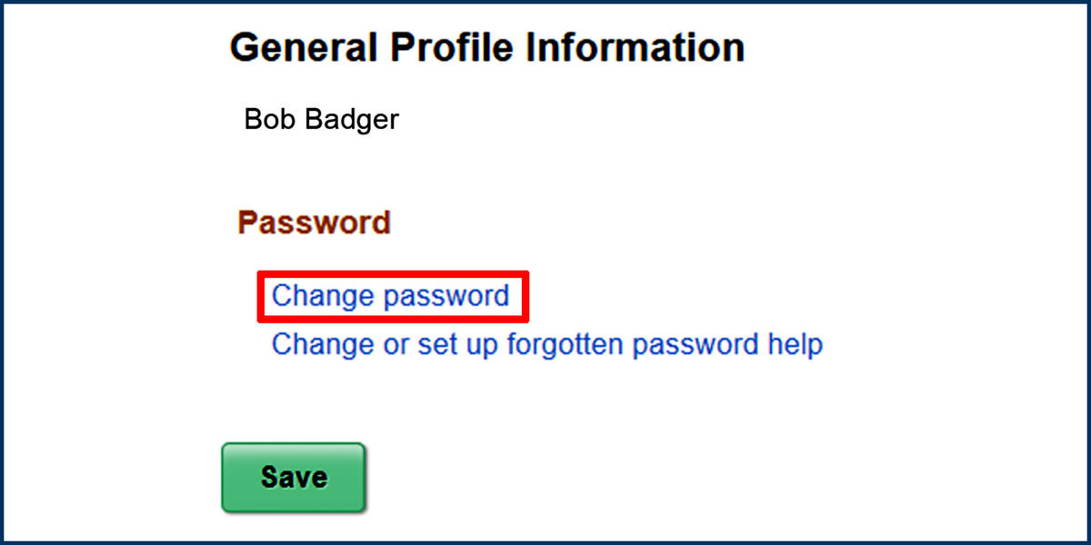 BFS eBill change password screenshot