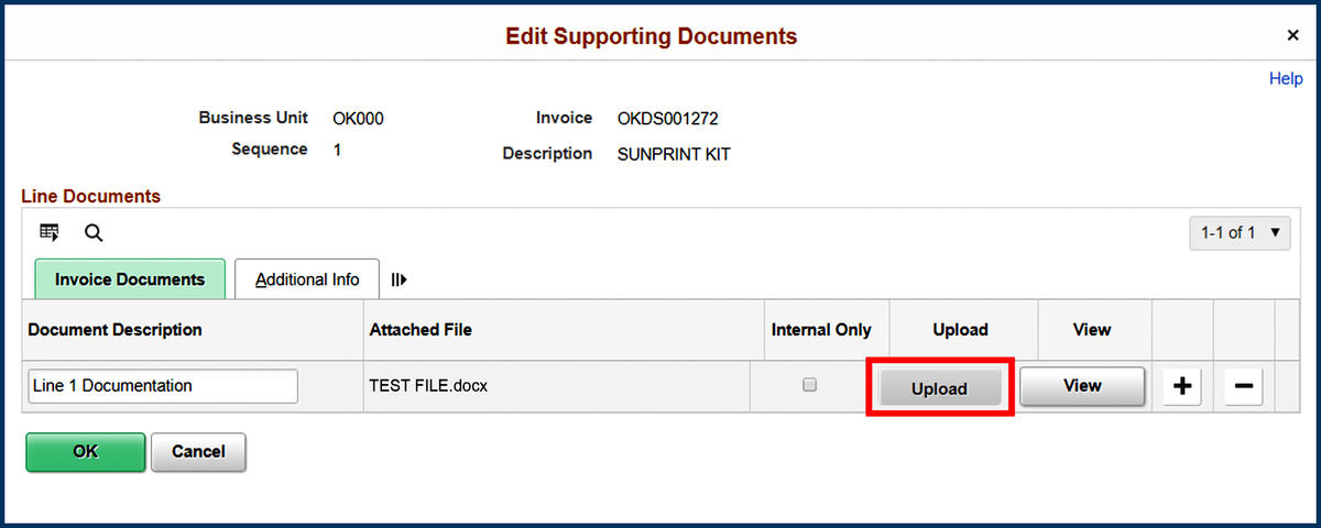 BFS Express Billing Edit Supporting Documents screenshot BFS Express Billing Edit Supporting Documents screenshot