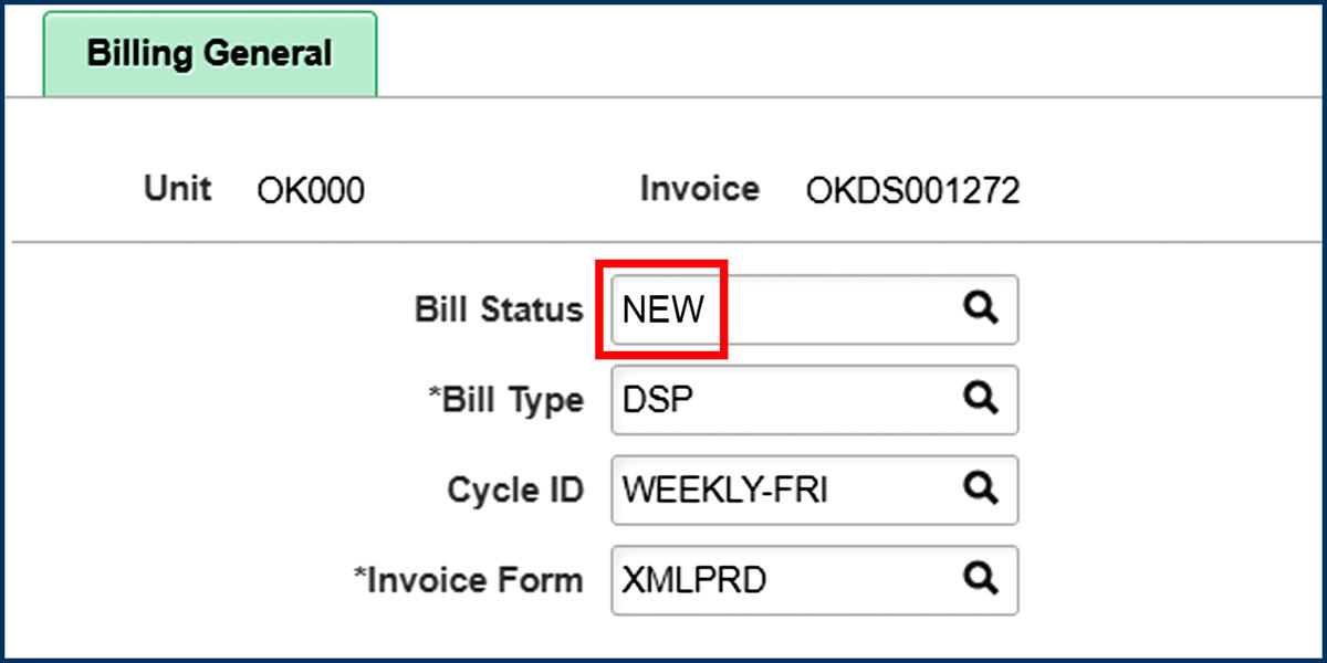 BFS Express Billing New Status screenshot