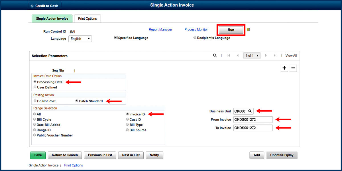 BFS Express Billing Single Action Invoice screenshot BFS Express Billing Single Action Invoice screenshot