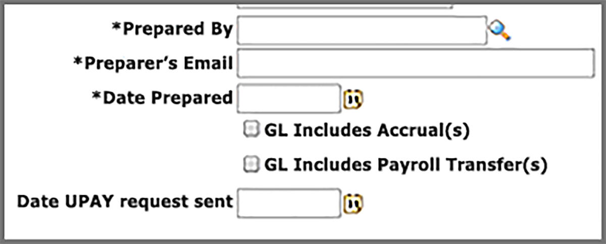 Section of Closeout Form