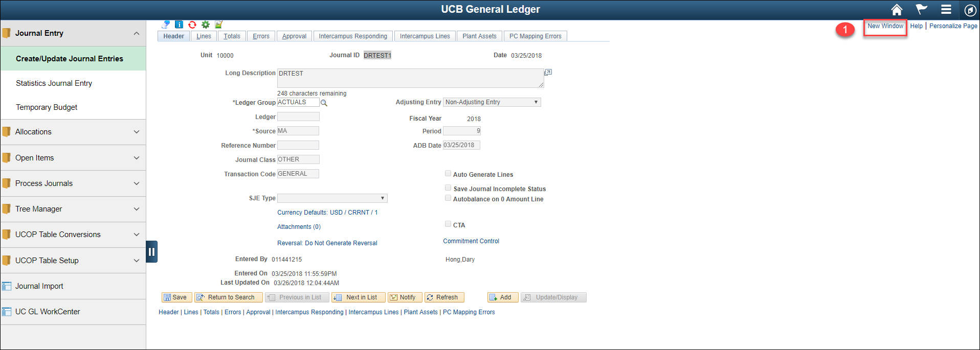 New Window button. In the top right corner, click the button that says “New Window.”